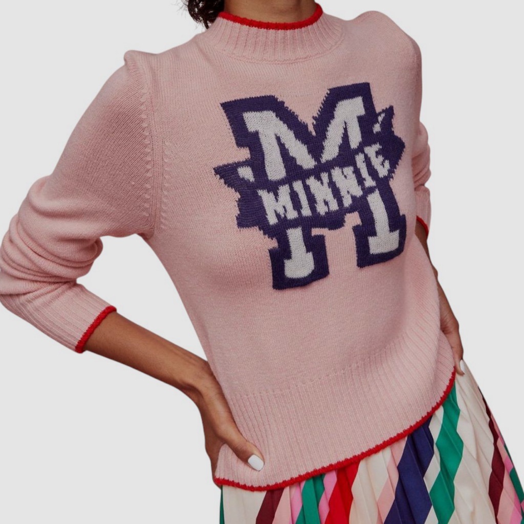 Nwt Macys X Disney Minnie Majorette Long Sleeve Crew Neck Sweater Sz S
